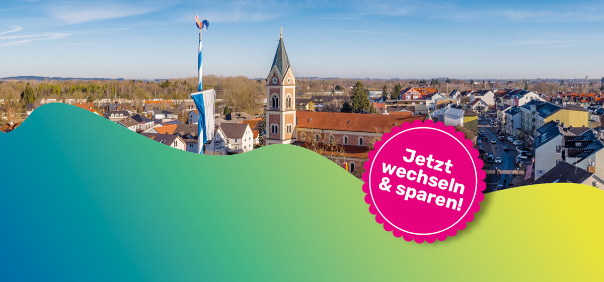 20251126_Preissenkung 2026 Panoramaaufnahme der Stadt Olching mit Störer