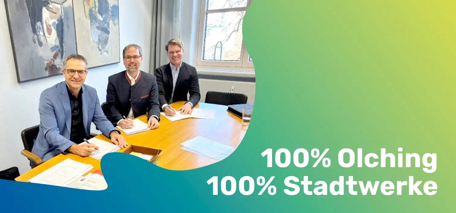 Vertragsunterzeichnung zur Anteilsübernahme der Stadt Olching an den Stadtwerken Olching