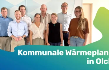 Kommunale Wärmeplanung Verantwortliche der Stadt Olching, der Energieagentur KLIMA³ und der Stadtwerke Olching zum Startschuss für die kommunale Wärmeplanung in Olching.