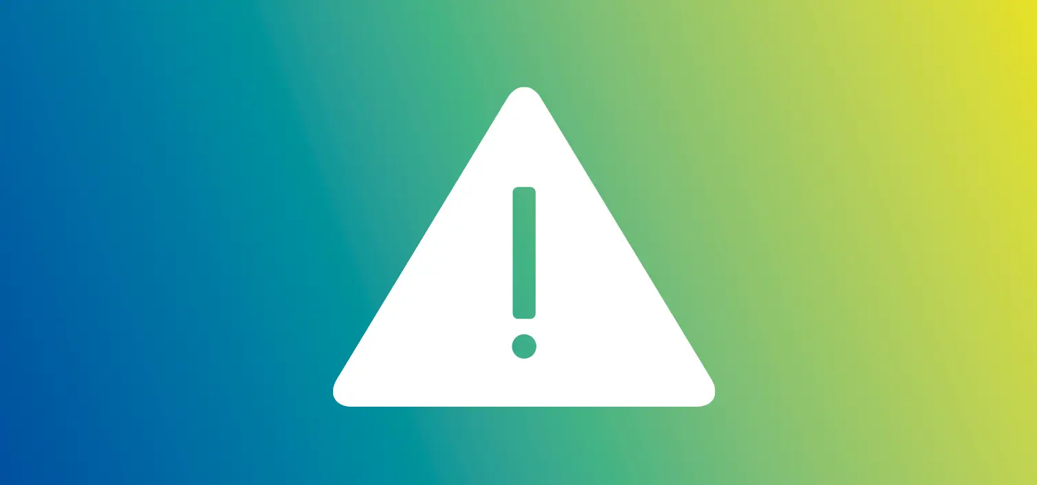 Ausrufezeichen auf buntem Untergrund