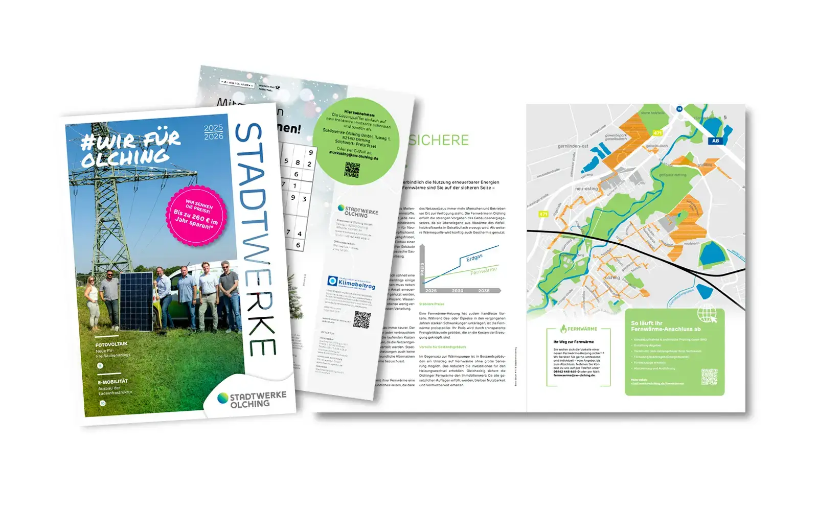 Kundenmagazin 2025 Kundenmagazin der Stadtwerke Olching für 2025 inklusive Vorschaubildern